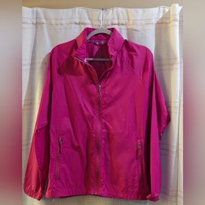L.L. Bean Women's Fuchsia Windbreaker Utility Jacket